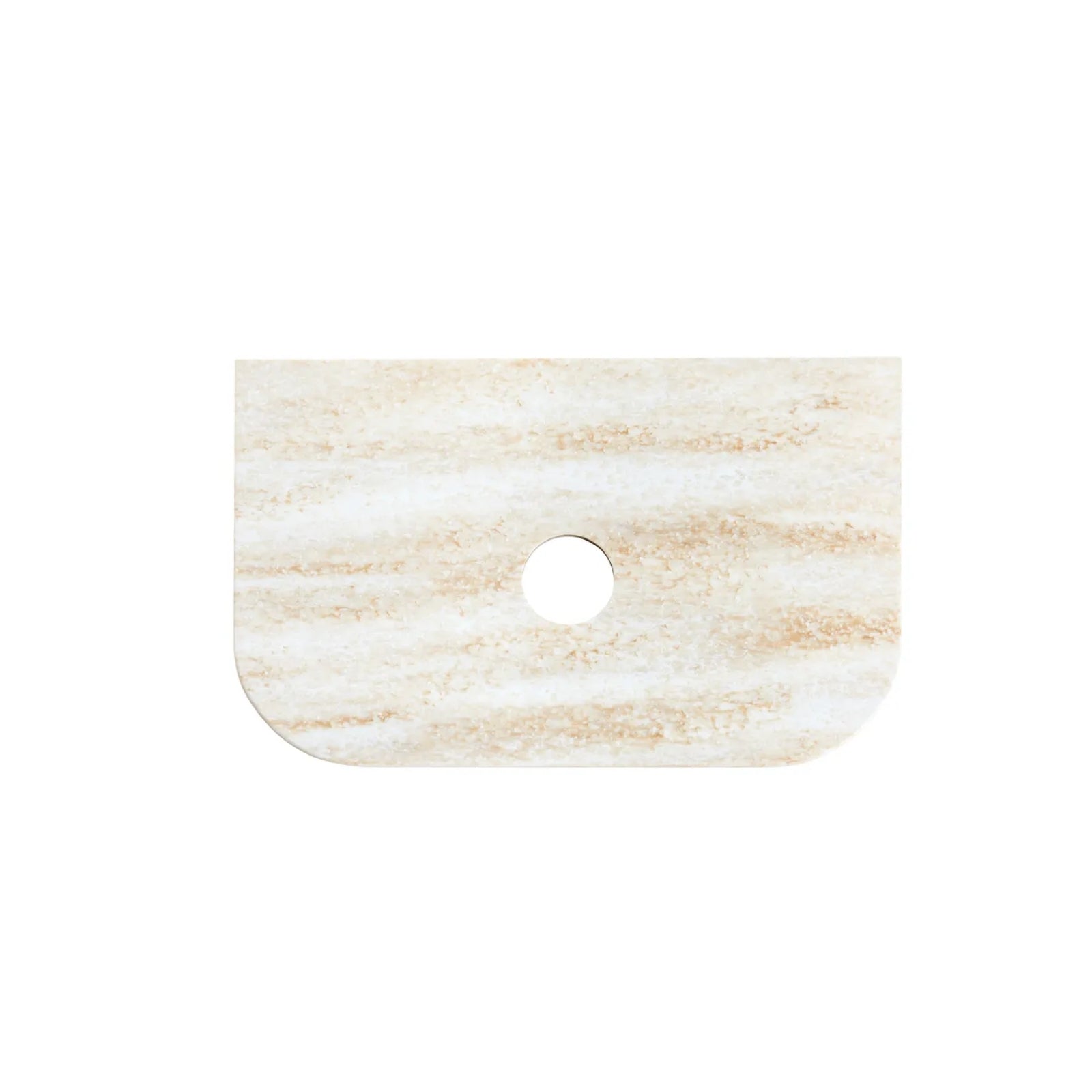 Top View Otti Havana Fluted Curved Sable Walnut Wall Hung Vanity with Stone Top HA750SWST-SD - The Blue Space