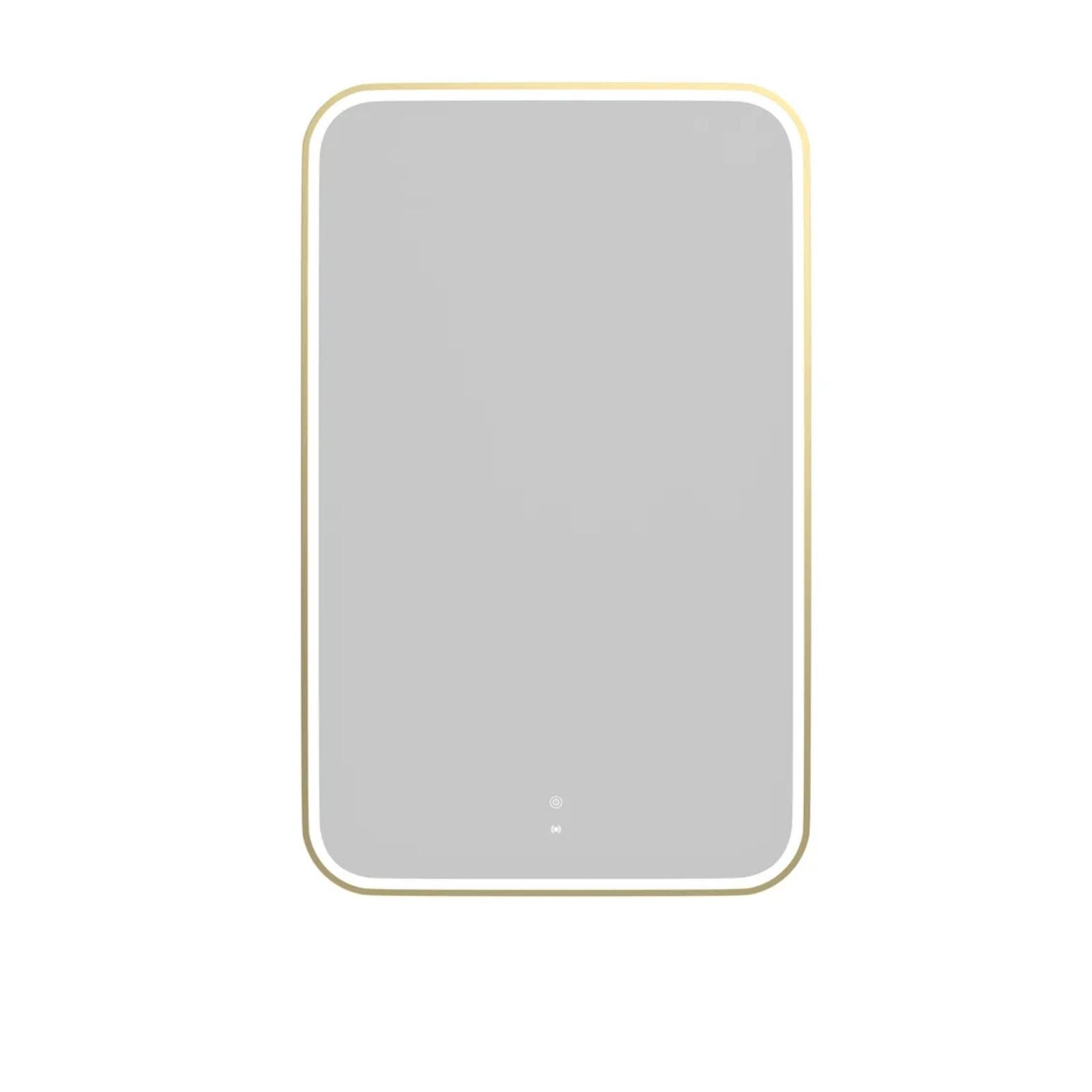 Otti LED Newport 1200mm x 750mm Metal Frame Mirror - Brushed Gold LED-SQM1275G - The Blue Space