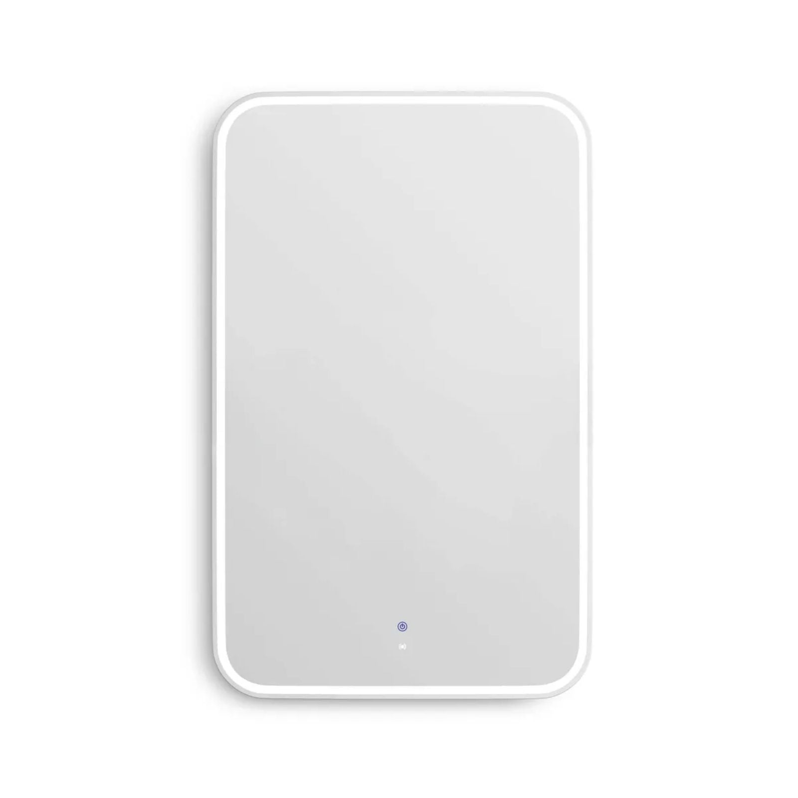 Portrait Otti LED Newport 900mm x 600mm Metal Frame Mirror - White LED-SQM9060W - The Blue Space