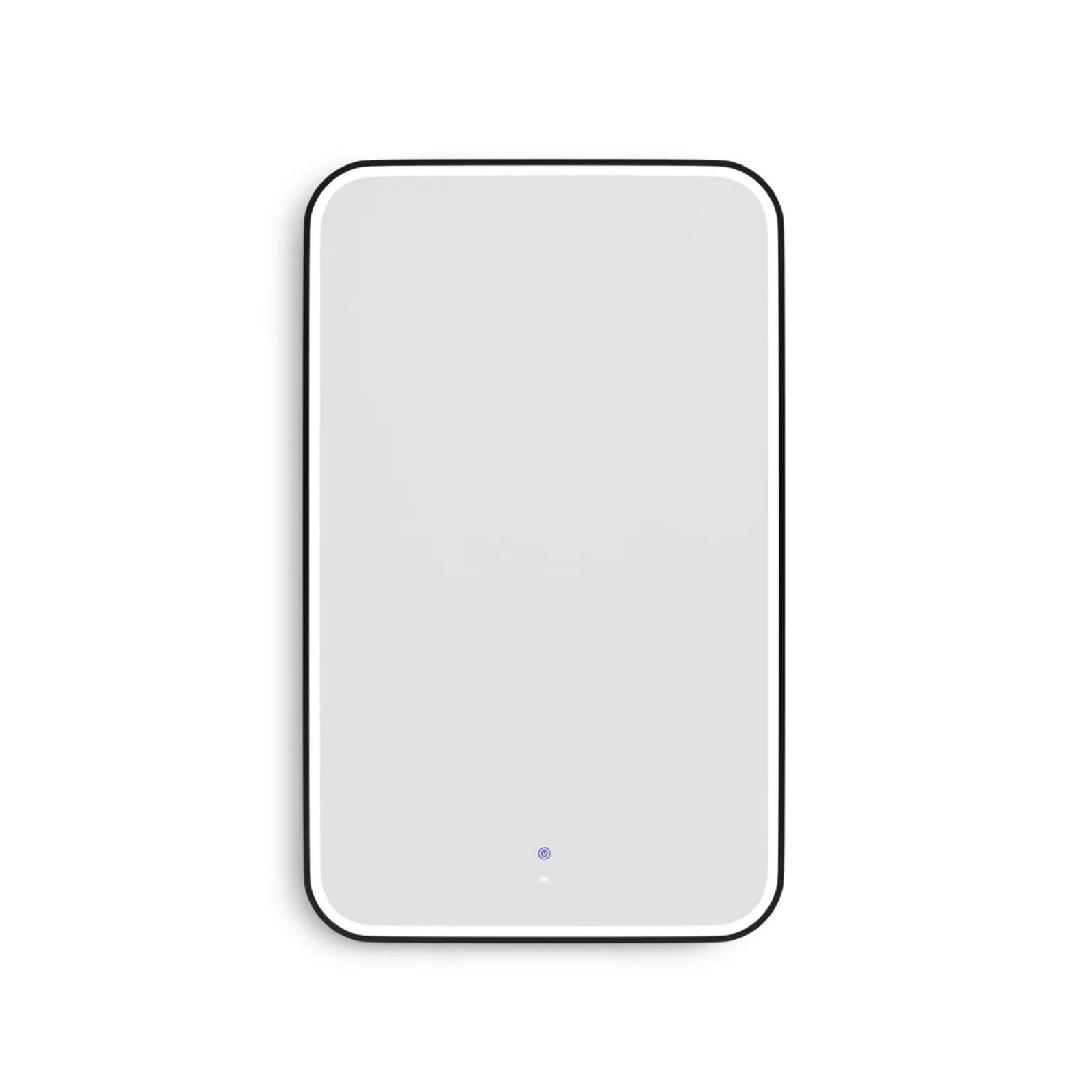 Portrait Otti LED Newport 900mm x 600mm Metal Frame Tuffi Mirror - Black LED-SQM9060B - The Blue Space