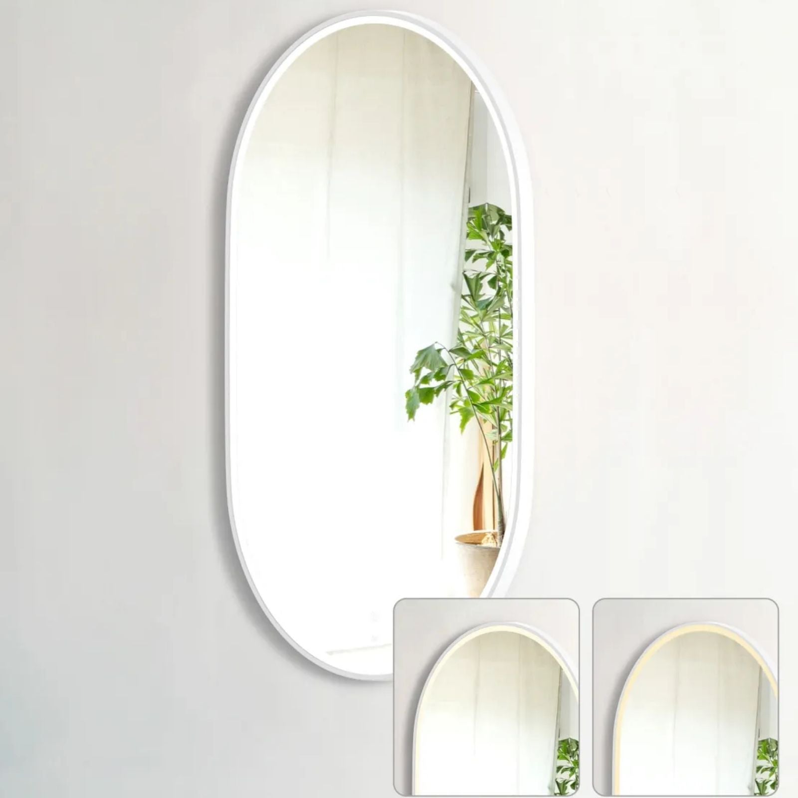 Colour Temperature Otti LED Noosa 1200mm x 750mm Metal Frame Mirror - White LED-OVM1275W - The Blue Space