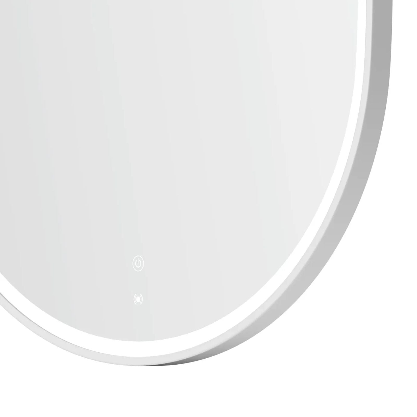Bottom Corner Otti LED Noosa 1500mm x 750mm Metal Frame Mirror - White LED-OVM1575W - The Blue Space