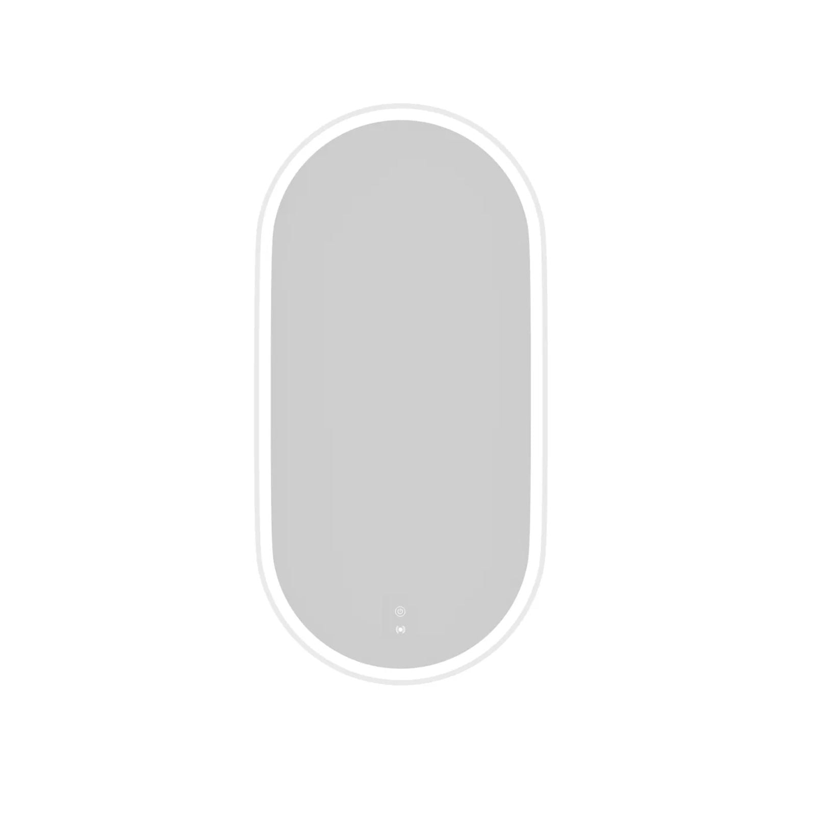 Otti LED Noosa 900mm x 450mm Metal Frame Mirror White Full LED-MF9045W-N | The Blue Space