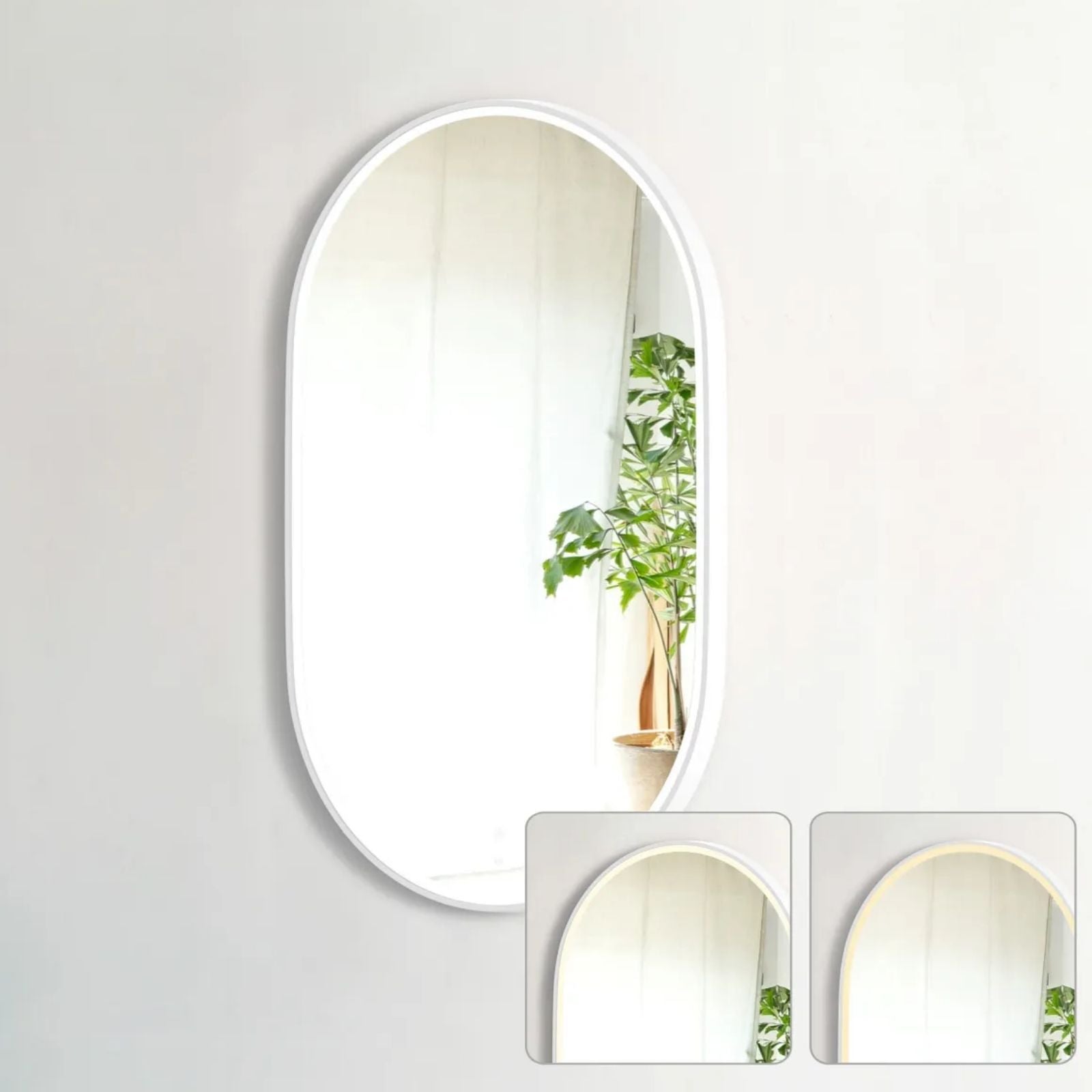 Colour Temperature Otti LED Noosa 900mm x 600mm Metal Frame Mirror - White LED-OVM9060W - The Blue Space