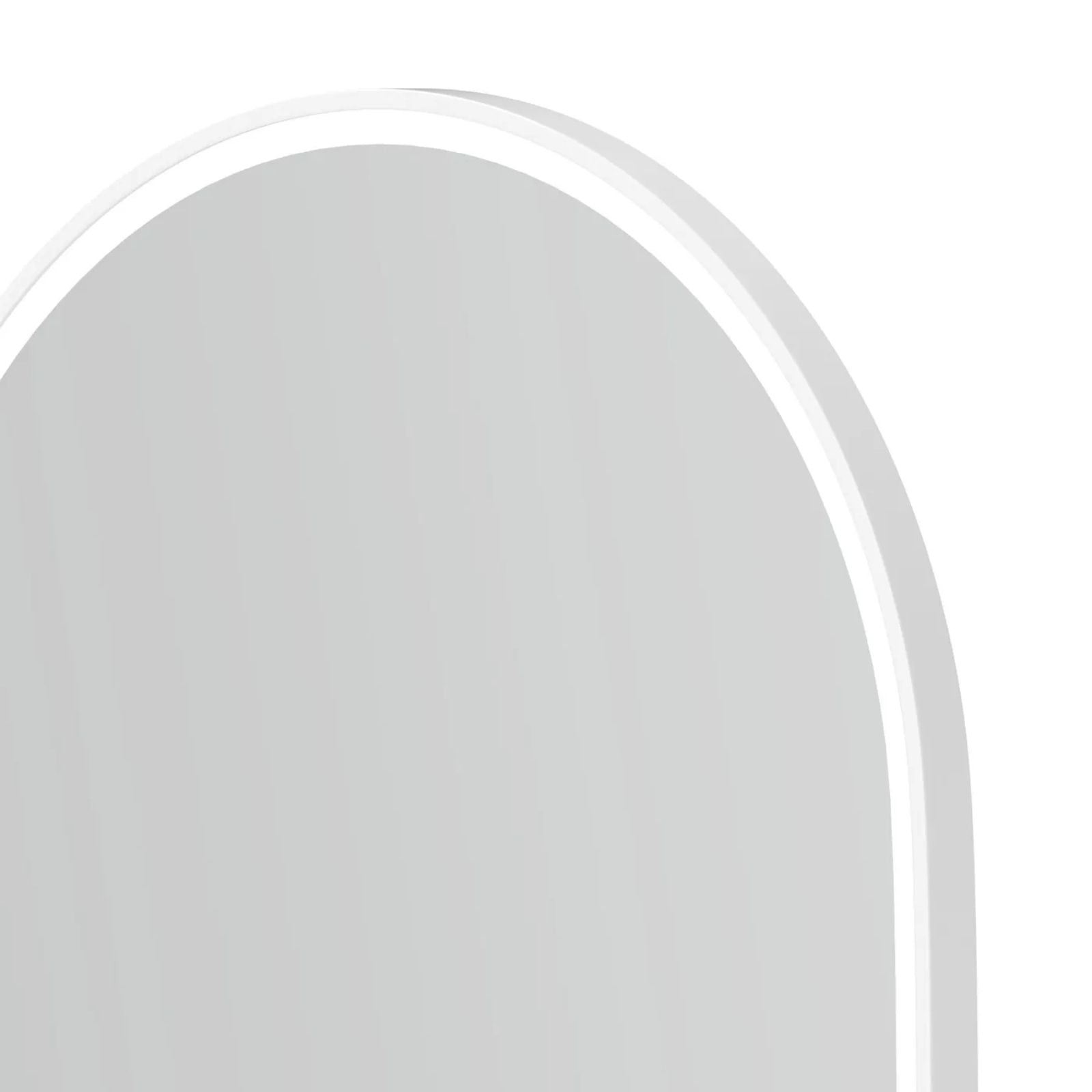 Top Corner Otti LED Noosa 900mm x 600mm Metal Frame Mirror - White LED-OVM9060W - The Blue Space