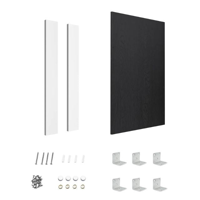 Otti Marlo 1305mm Fluted Laundry Set B - Black with End Panel Installation Kit | The Blue Space