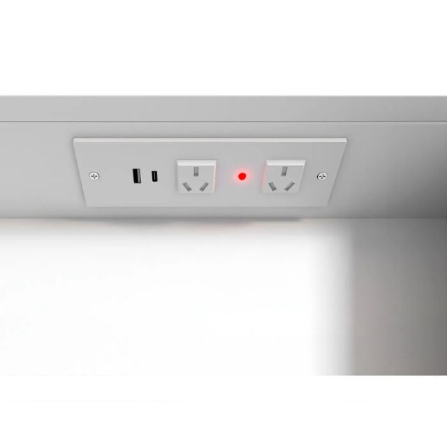 Otti Newport 1200 LED Shaving Cabinet White Matte Include White Power Point LED-SSQ1275-VP | The Blue Space