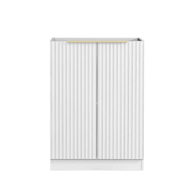 Otti Noosa Fluted White 1300mm Laundry Cabinet Set Includes Base Floor Standing Cabinet | The Blue Space