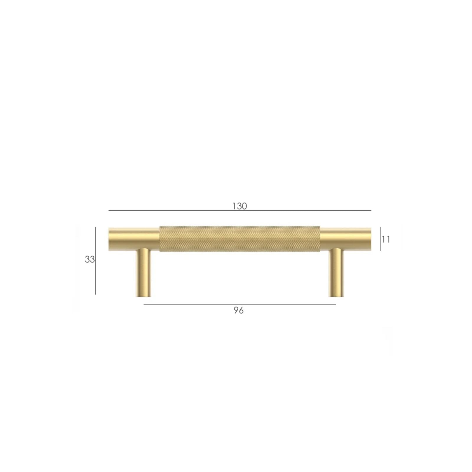 Details Otti Nord Pull Handle 130mm Brushed Brass NOHDL96-BB - The Blue Space
