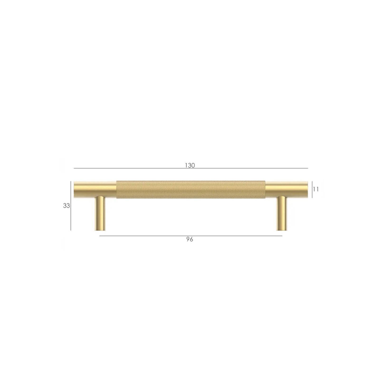 Details Otti Nord Pull Handle 165mm Brushed Brass NOHDL128-BB - The Blue Space