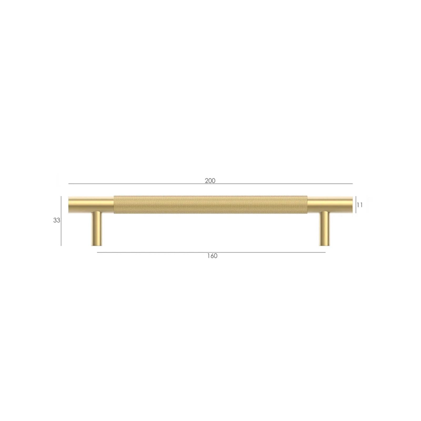 Details Otti Nord Pull Handle 200mm Brushed Brass NOHDL160-BB - The Blue Space