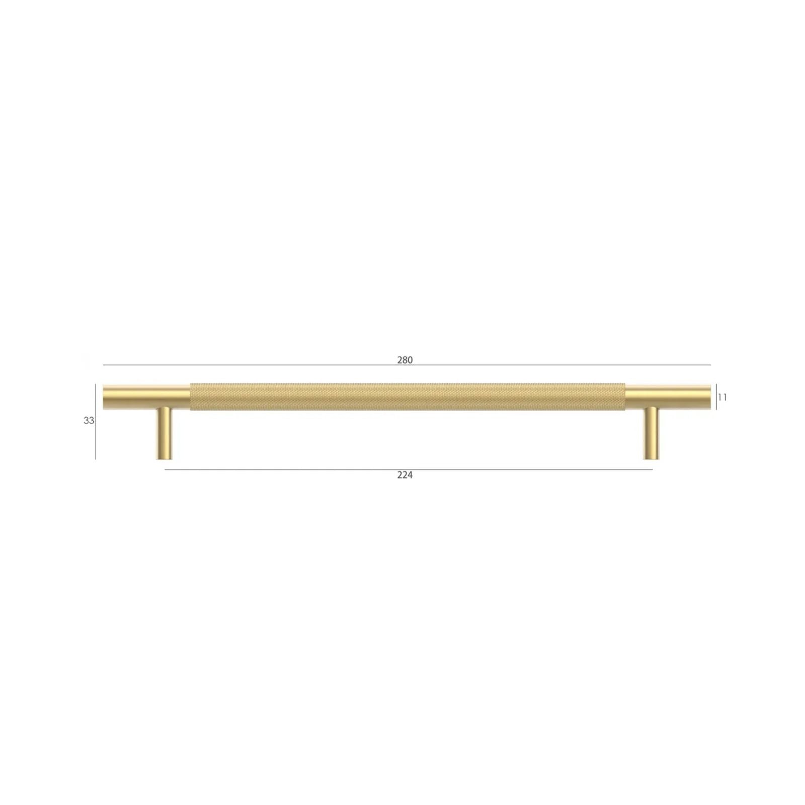 Details Otti Nord Pull Handle 280mm Brushed Brass NOHDL224-BB - The Blue Space