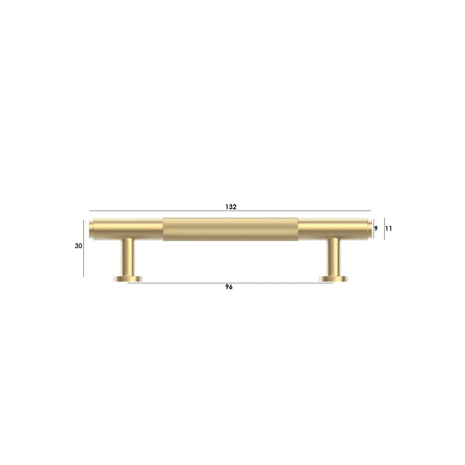 Details Otti Soho Pull Handle 132mm Brushed Brass SOHDL96-BB - The Blue Space
