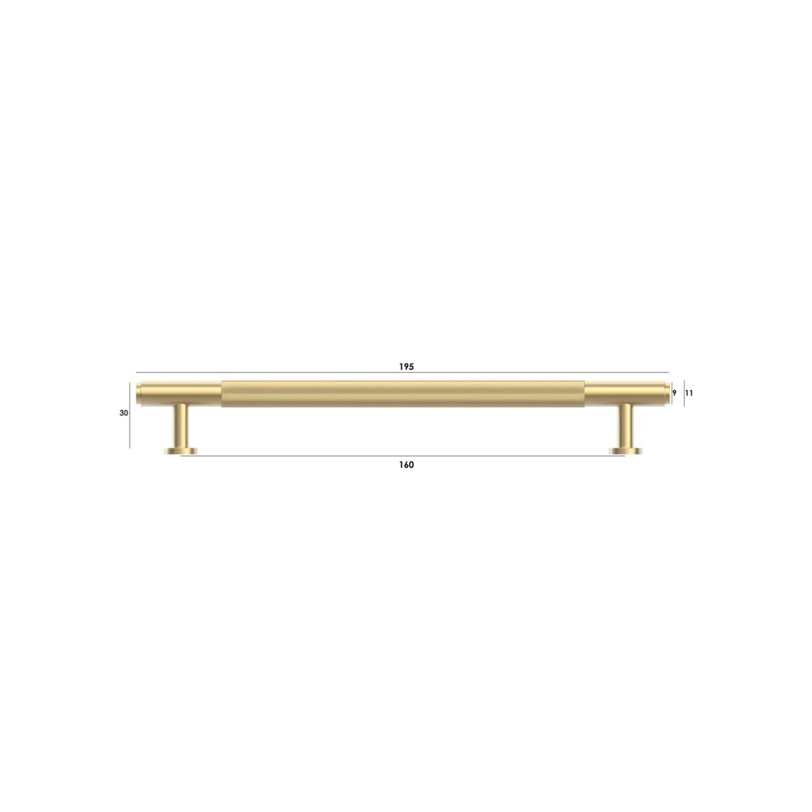 Details Otti Soho Pull Handle 195mm Brushed Brass SOHDL160-BB - The Blue Space