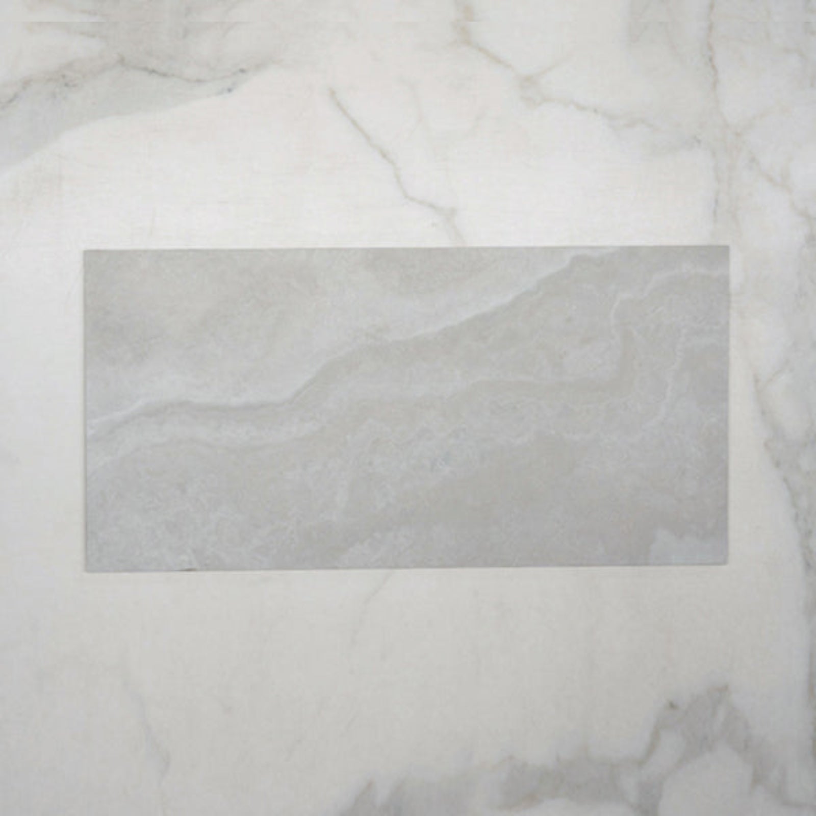 Single No Hand Pearl Ivy Vein Cut Travertine Look Tile Tech Grip 300 x 600 x 10mm Porcelain - The Blue Space