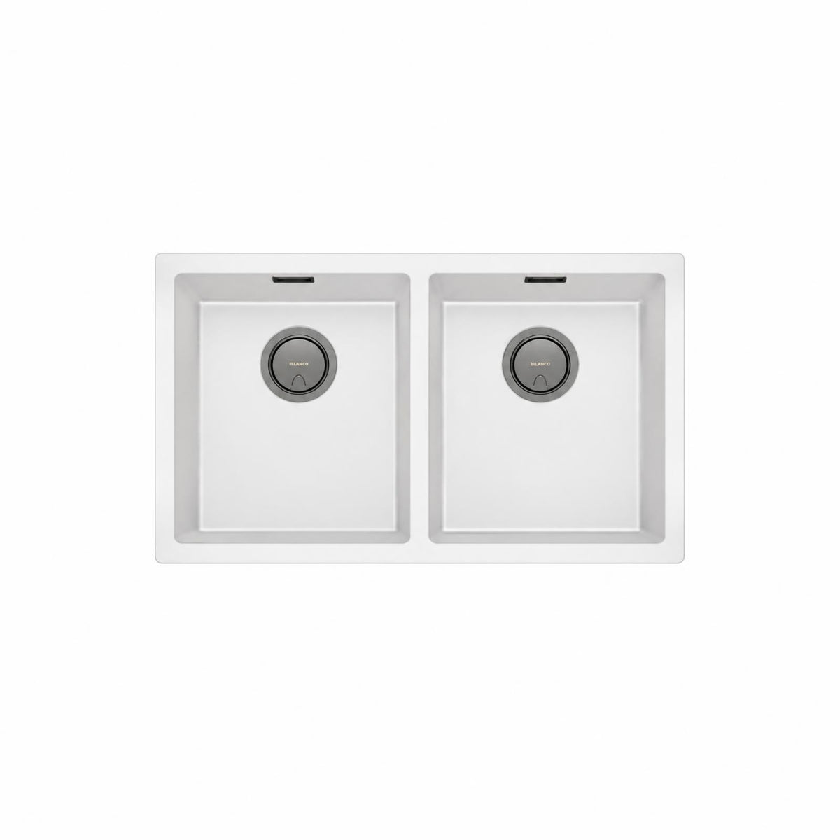 Phoenix 5000 Series Double Bowl Quartz Resin Sink 804 x 468mm Matte White 312-2002-80 - The Blue Space