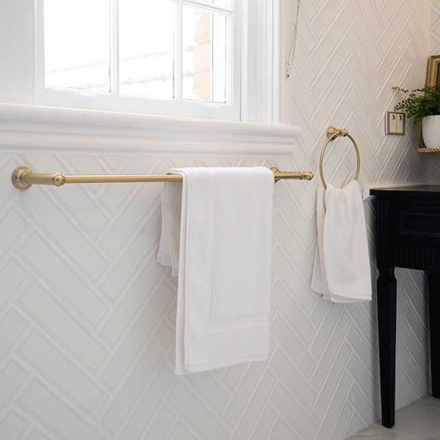 Phoenix Cromford Hand Towel Holder Brushed Gold