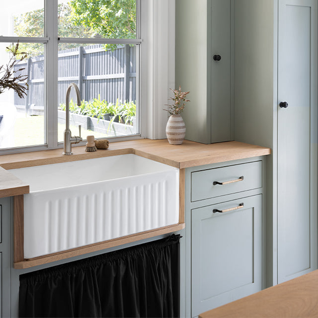 Lifestyle Phoenix Cromford Side Level Sink Mixer Brushed Nickel - The Blue Space