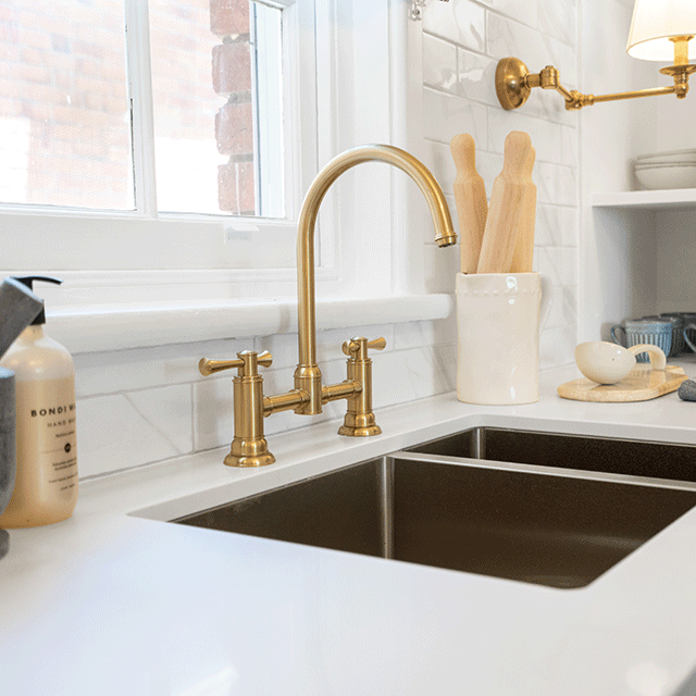 Phoenix Cromford Exposed Sink Set Brushed Gold - Branxton Bank x the blue space