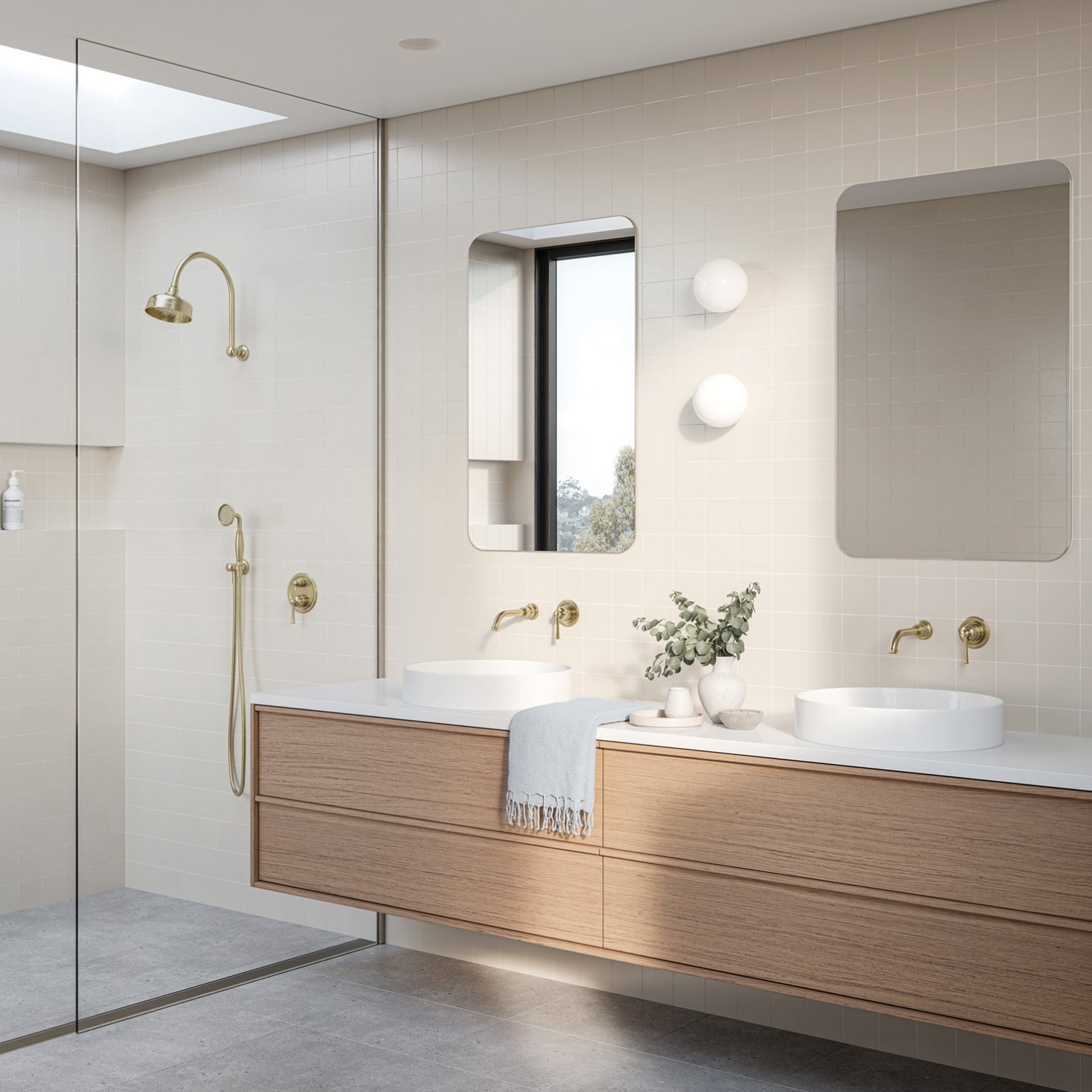 Lifestyle 4 Phoenix Cromford SwitchMix Shower / Wall Mixer Brushed Gold (Complete Kit) 134-2800-12-1-KIT - The Blue Space