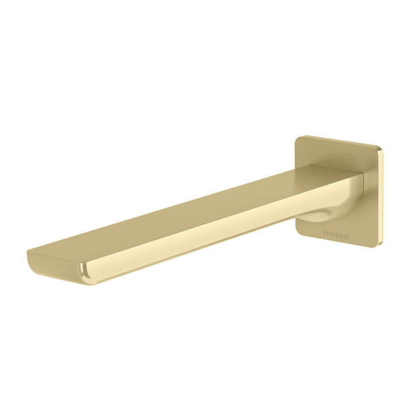 Phoenix Gloss MKII Wall Basin / Bath Outlet 200mm Brushed Gold - The Blue Space