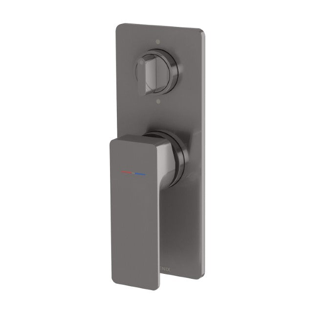 Phoenix Gloss MKII SwitchMix Shower / Bath Diverter Mixer Brushed Carbon - FULL KIT 135-2910-31 - The Blue Space