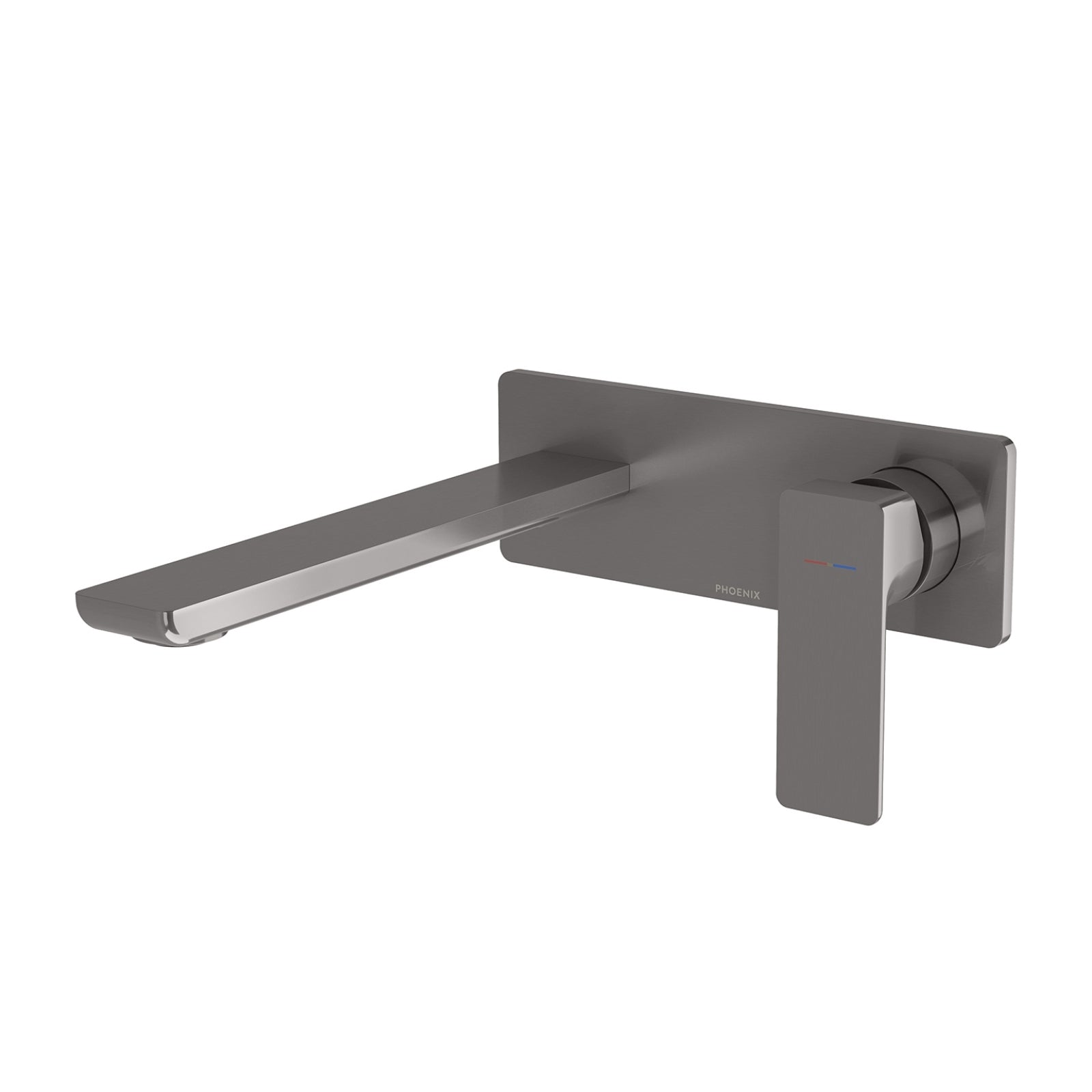 Phoenix Gloss MKII SwitchMix Wall Basin / Bath Mixer Set 200mm Brushed Carbon (Complete Kit) 135-2810-31-1-KIT - The Blue Space