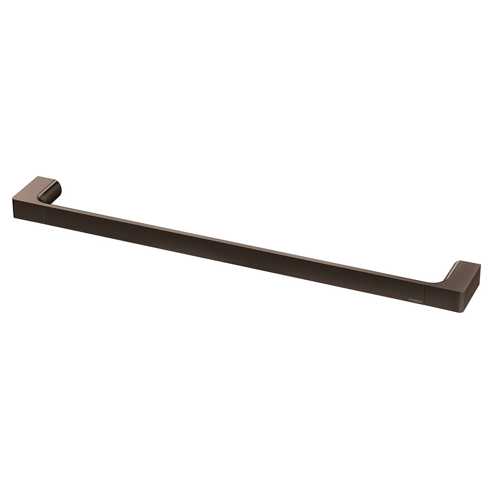 Phoenix Gloss Single Towel Rail 600mm - Brushed Bronze