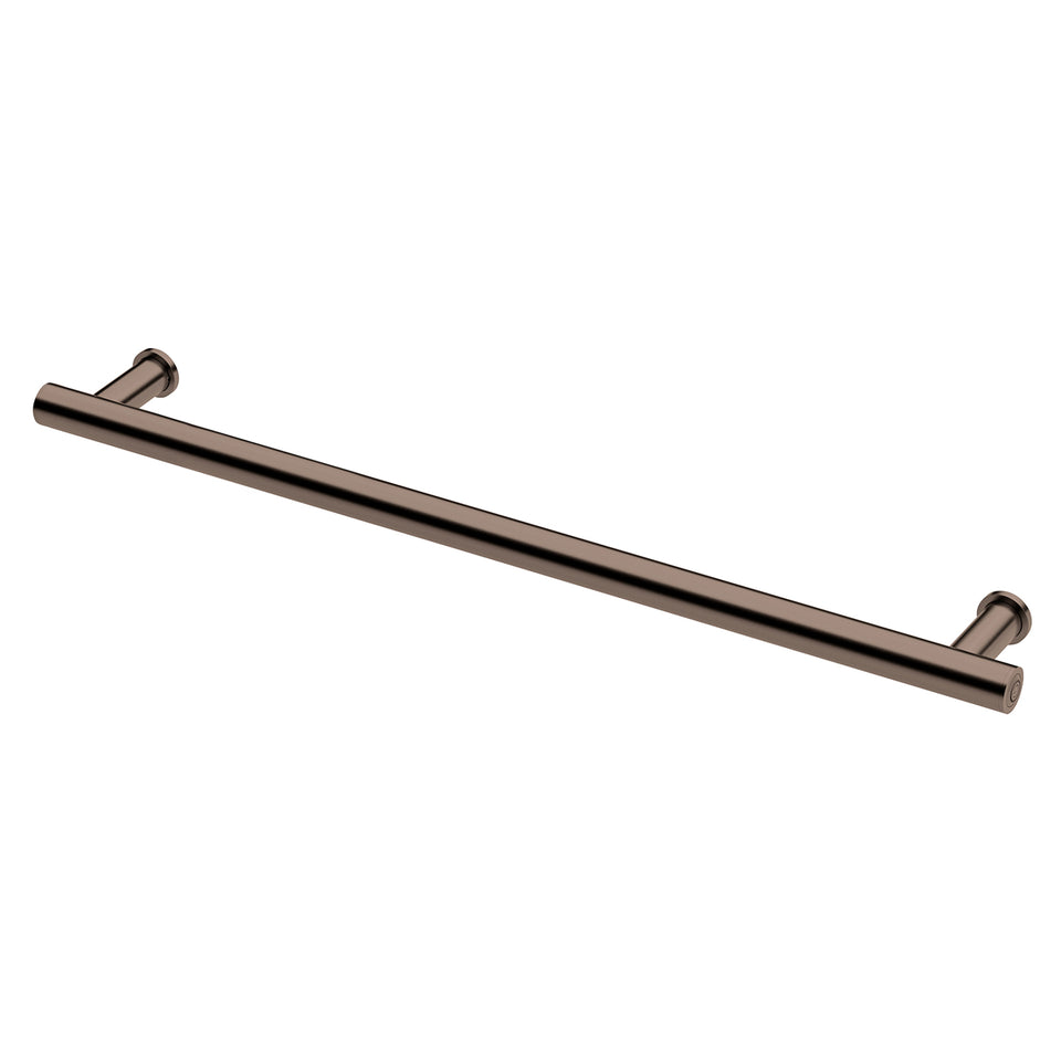 Phoenix Heated Towel Rail Round 800mm - Brushed Bronze