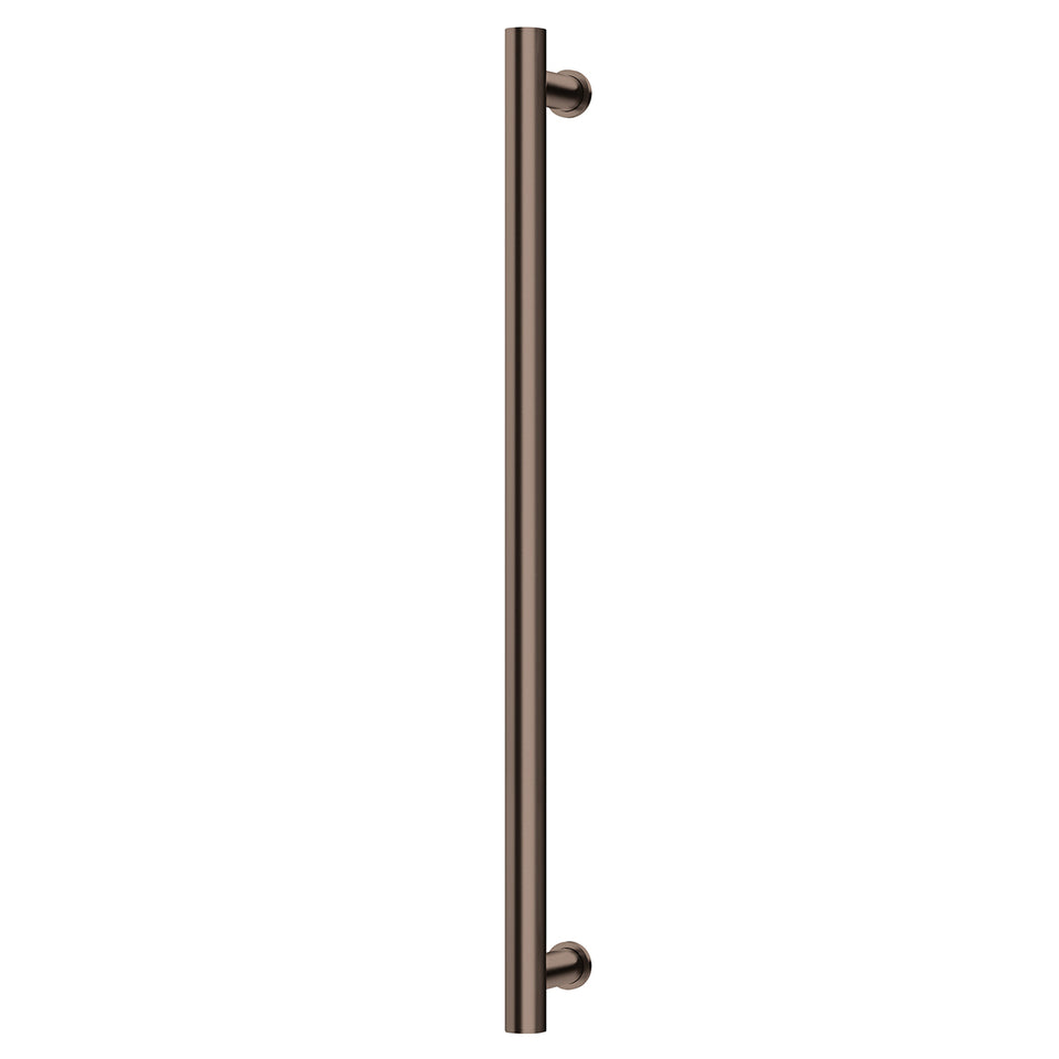 Phoenix Heated Towel Rail Round 800mm - Brushed Bronze