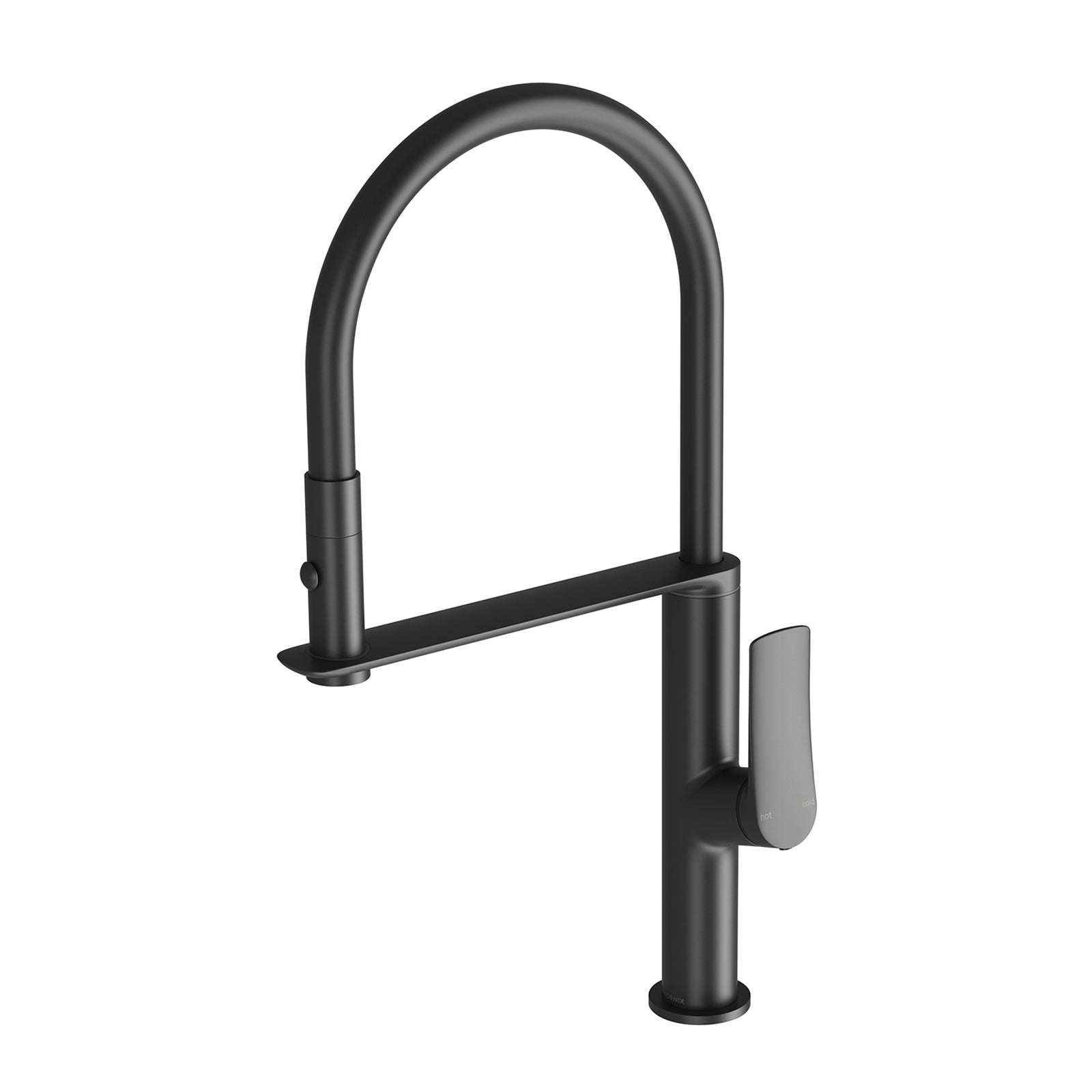 Phoenix Kusabi Flexible Hose Sink Mixer 200mm - Matte Black 138-7110-10-1 - The Blue Space