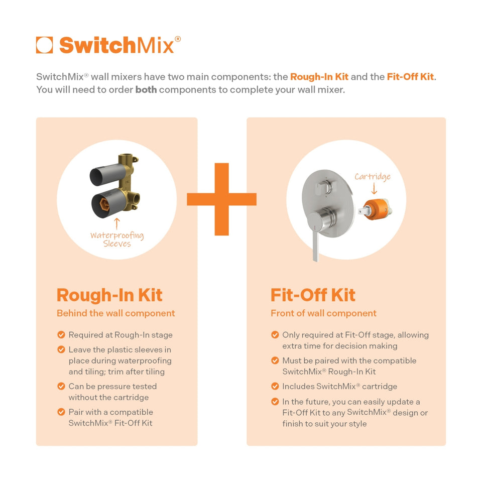 Phoenix Lexi MKII SwitchMix Shower/Bath Diverter Mixer (Fit-Off Kit Only) - Chrome