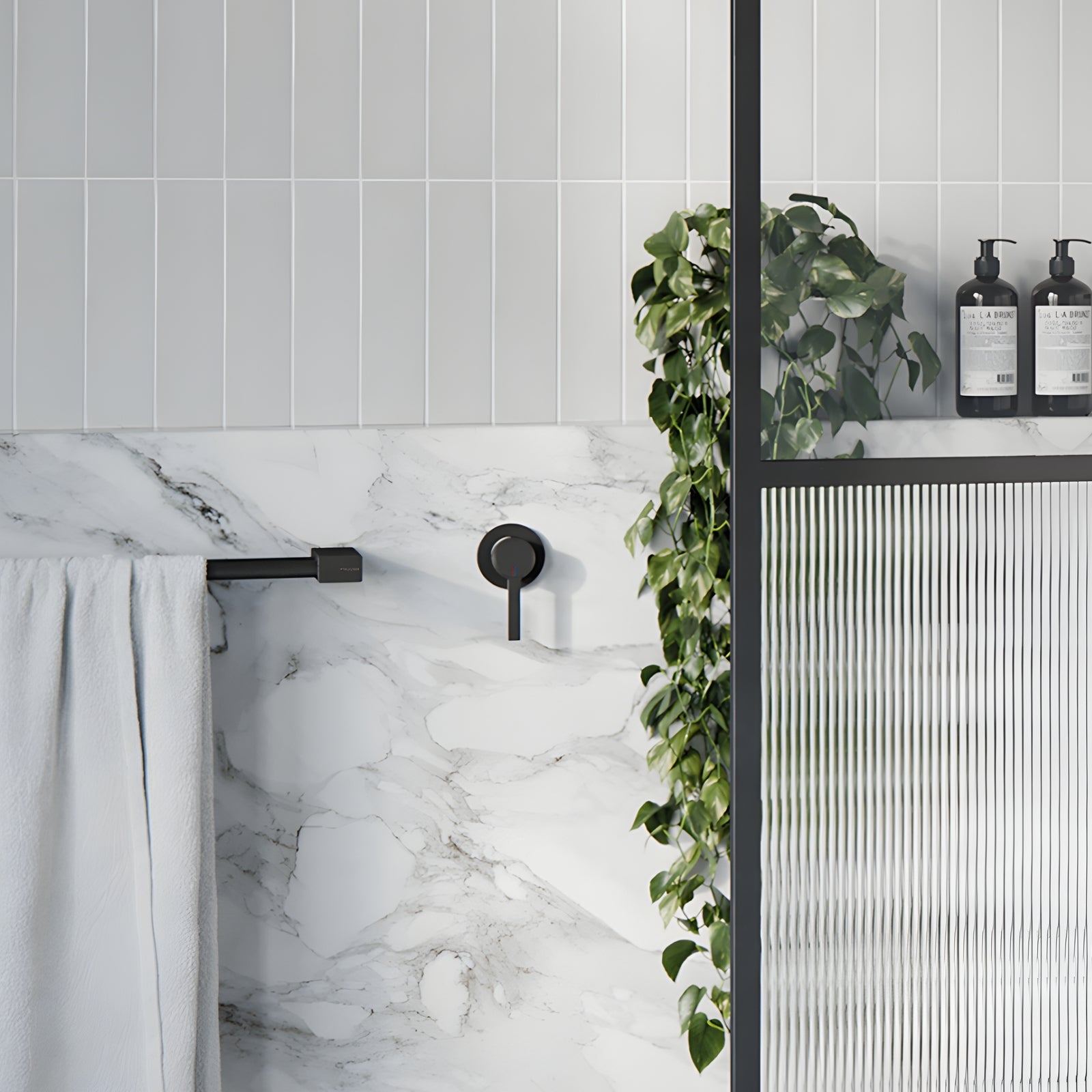Main Phoenix Lexi Mkii Switchmix Shower Wall Mixer - Matte Black 123-2800-10 - The Blue Space