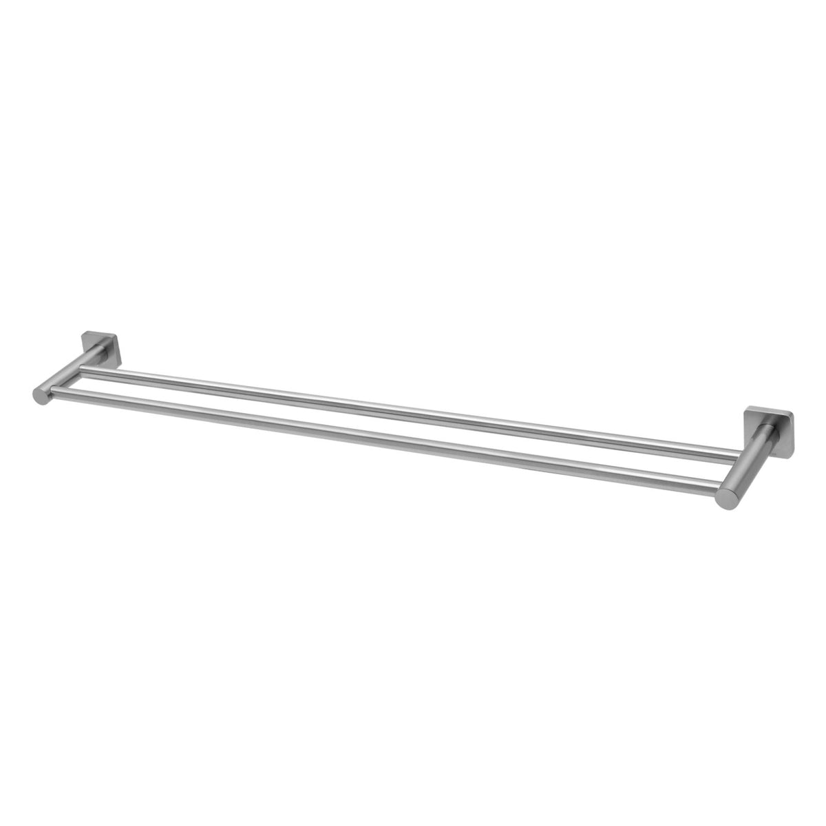 Phoenix Radii SS 316 Double Towel Rail Square Plate 800mm RS812-51 - The Blue Space