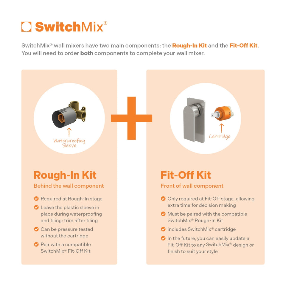 Phoenix Teel SwitchMix Shower/Wall Mixer (Fit-Off Kit Only) - Brushed Nickel