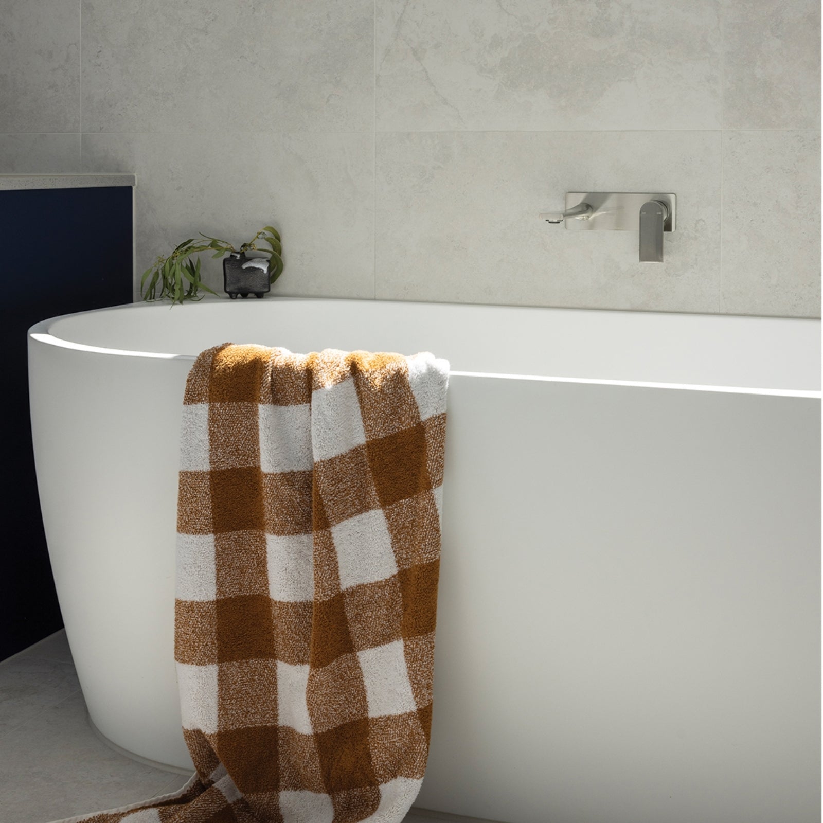 Lifestyle 1 Phoenix Teel SwitchMix Wall Basin / Bath Mixer Set 200mm Brushed Nickel (Complete Kit) 118-2810-40-1-KIT - The Blue Space