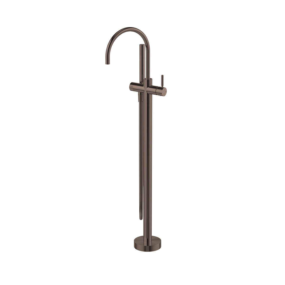 Phoenix Vivid MKII Floor Mounted Bath Mixer With Hand Shower - Brushed Bronze 146-7451-24 - The Blue Space