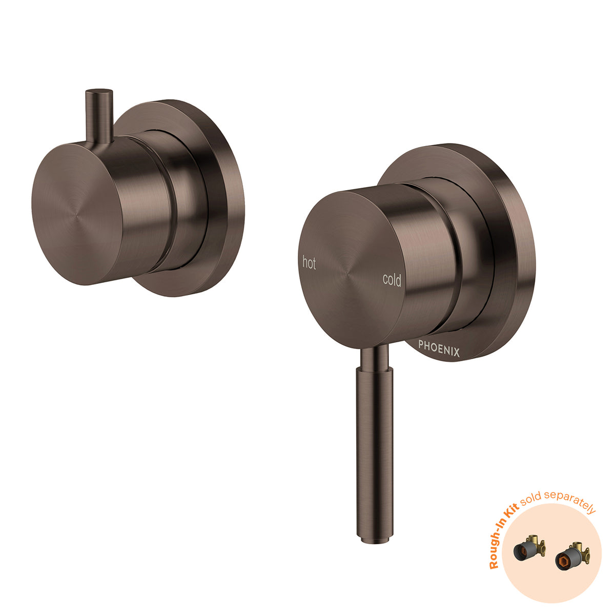 Phoenix Vivid MKII Switchmix Shower Bath Diverter Mixer Fit Off Kit - Brushed Bronze 146-2940-24-1 - The Blue Space