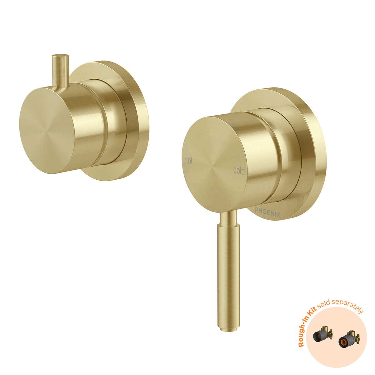 Phoenix Vivid MKII Switchmix Shower Bath Diverter Mixer Fit Off Kit - Brushed Gold 146-2940-12-1 - The Blue Space