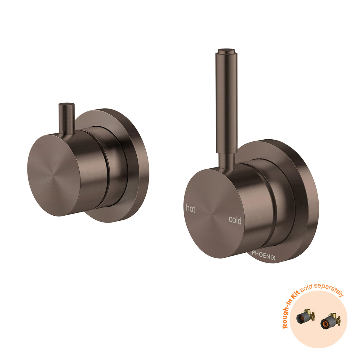 Phoenix Vivid MKII Switchmix Shower Bath Diverter Mixer Pin Up Fit Off Kit - Brushed Bronze 146-2942-24-1 - The Blue Space