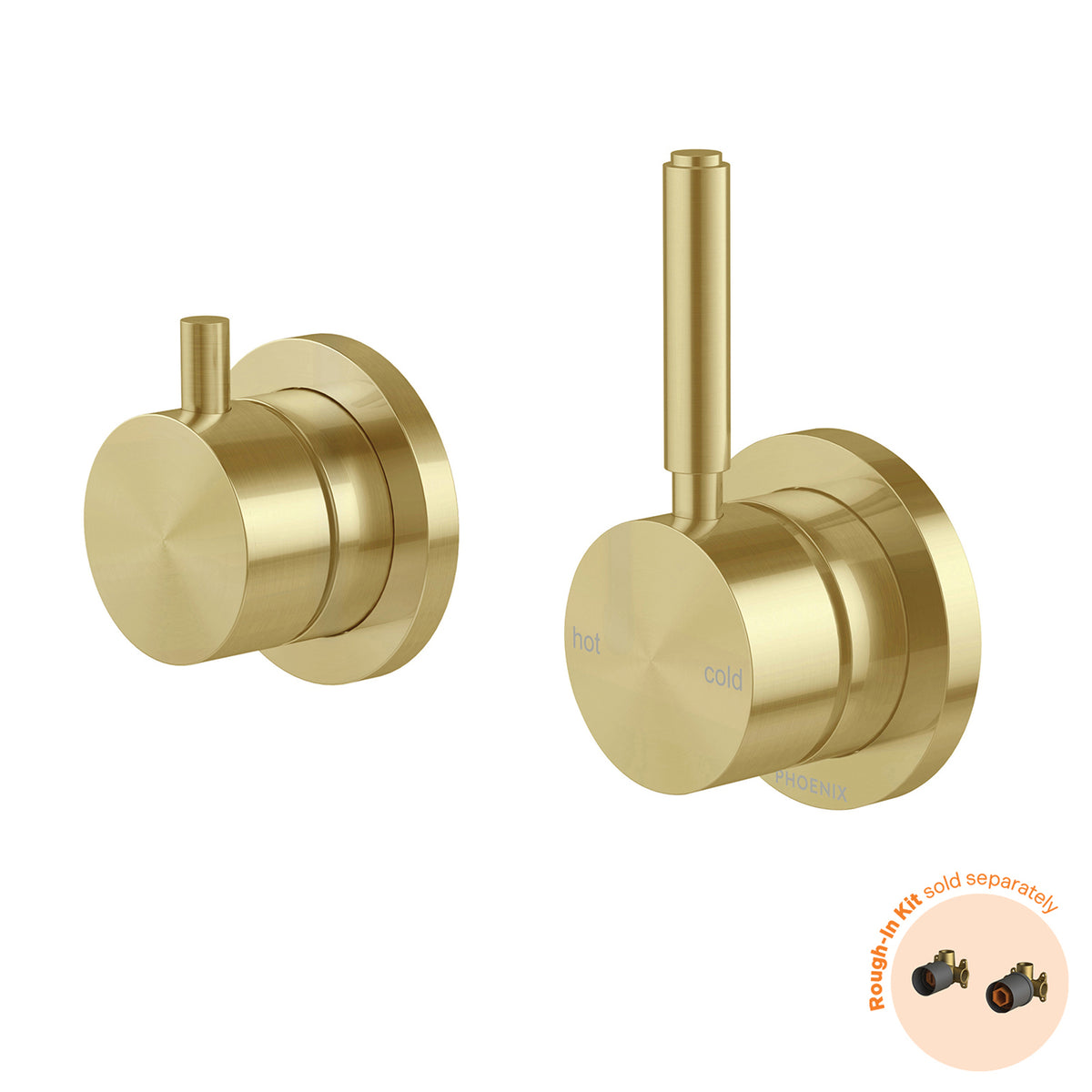 Phoenix Vivid MKII Switchmix Shower Bath Diverter Mixer Pin Up Fit Off Kit - Brushed Gold 146-2942-12-1 - The Blue Space
