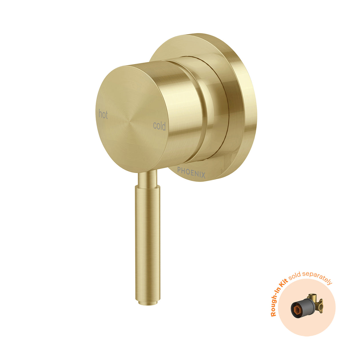 Phoenix Vivid MKII Switchmix Shower Wall Mixer Fit Off Kit - Brushed Gold 146-2805-12-1 - The Blue Space