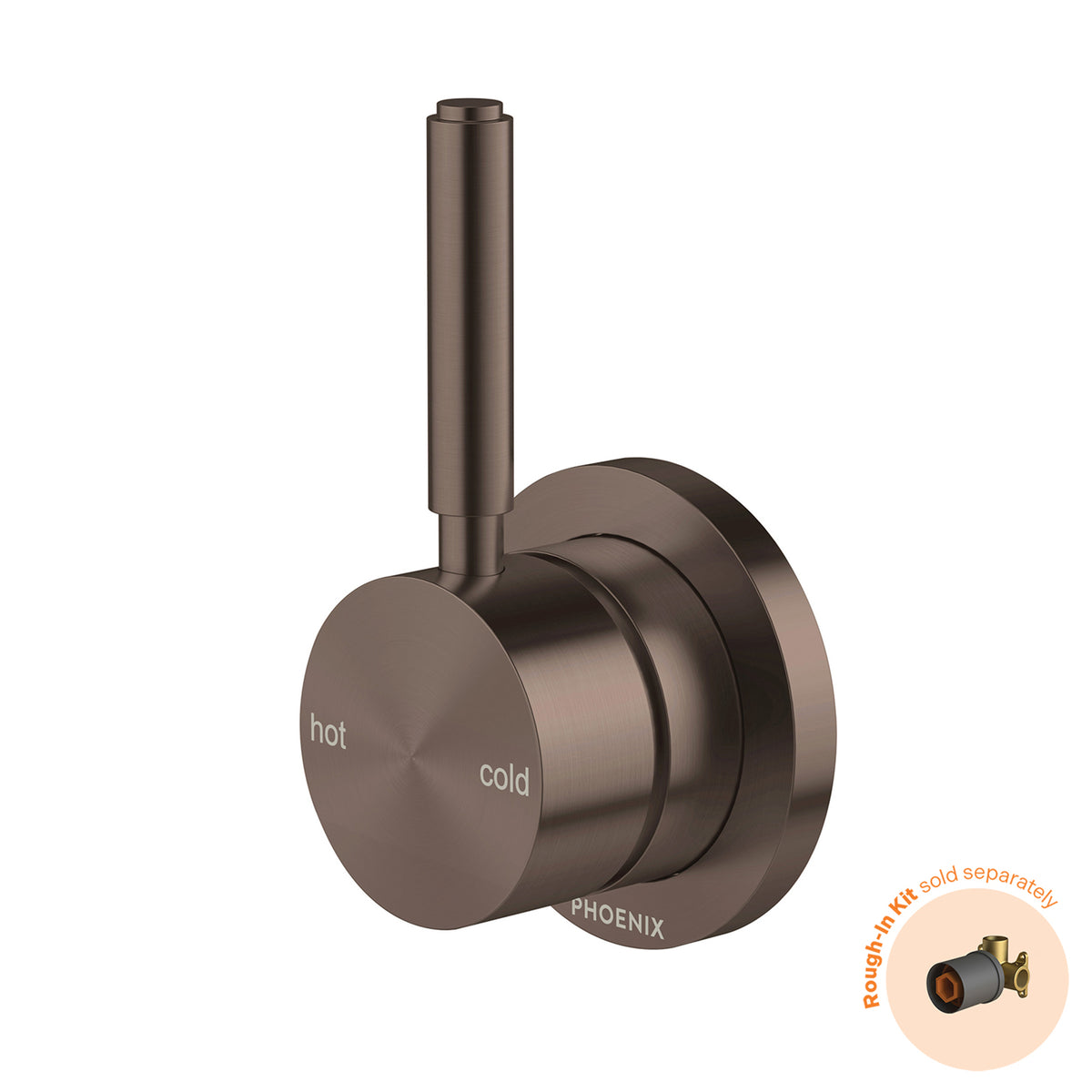 Phoenix Vivid MKII Switchmix Shower Wall Mixer Pin Up Fit Off Kit - Brushed Bronze 146-2808-24-1 - The Blue Space