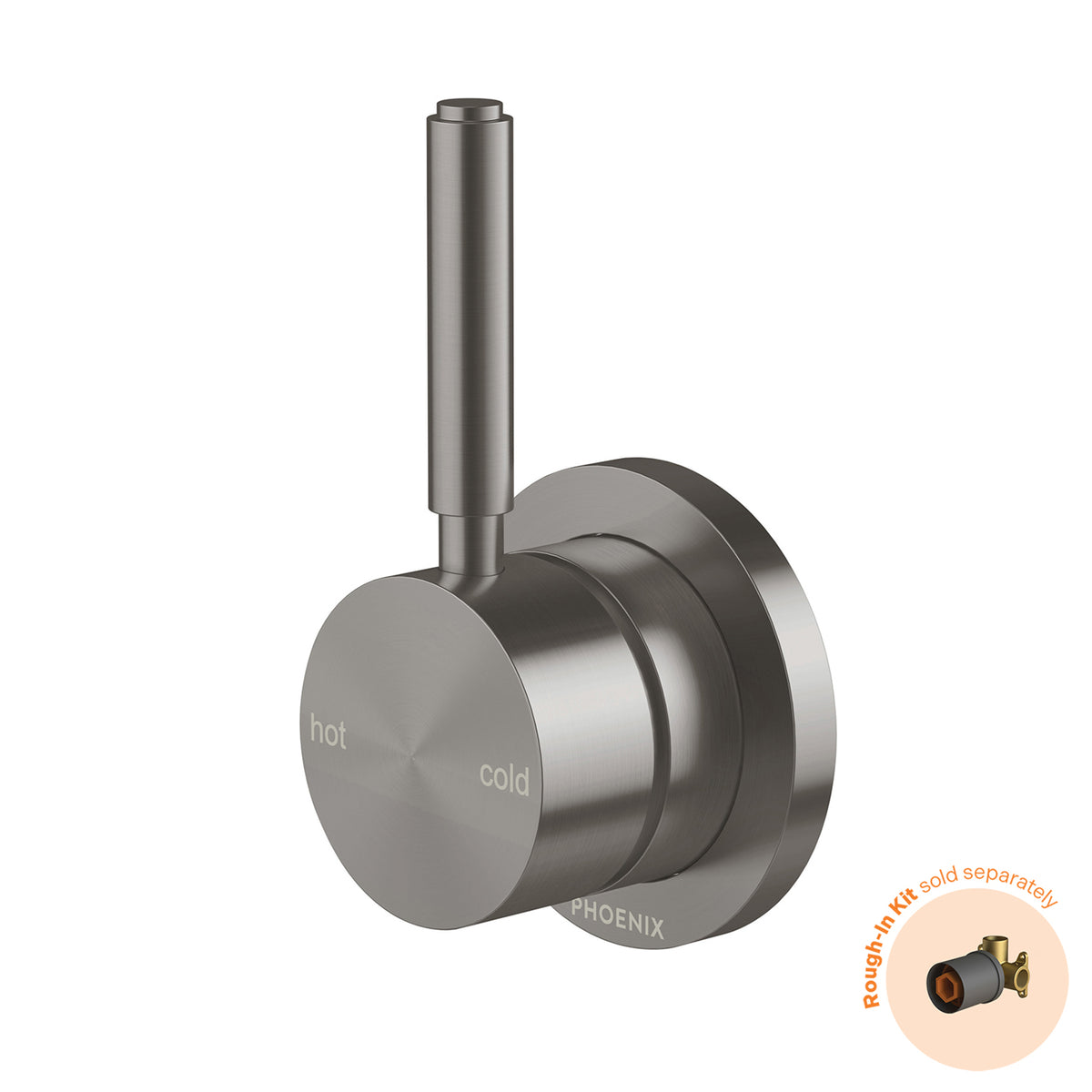 Phoenix Vivid MKII Switchmix Shower Wall Mixer Pin Up Fit Off Kit - Brushed Carbon 146-2808-31-1 - The Blue Space