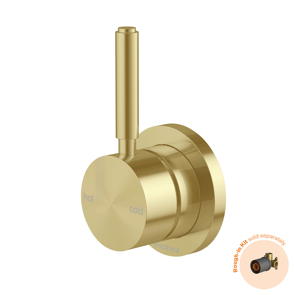 Phoenix Vivid MKII Switchmix Shower Wall Mixer Pin Up Fit Off Kit - Brushed Gold 146-2808-12-1 - The Blue Space
