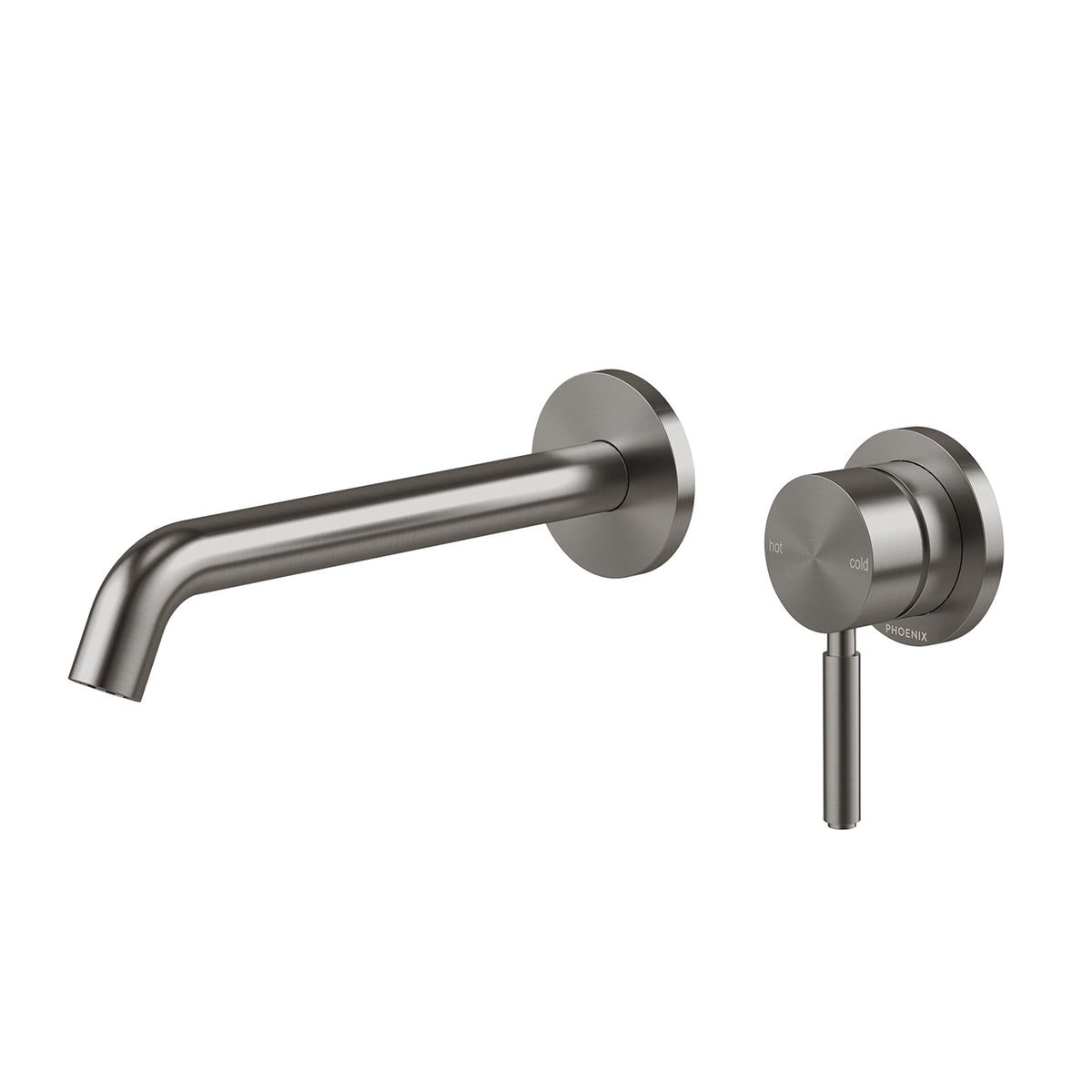 Phoenix Vivid MKII Switchmix Wall Basin Bath Mixer Set 200mm - Brushed Carbon 146-2810-31-1 - The Blue Space
