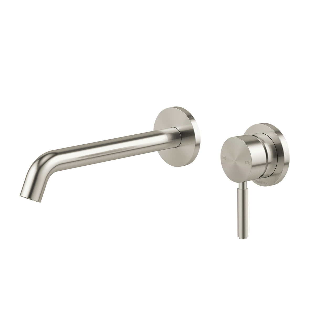 Phoenix Vivid MKII Switchmix Wall Basin Bath Mixer Set 200mm - Brushed Nickel 146-2810-40-1 - The Blue Space