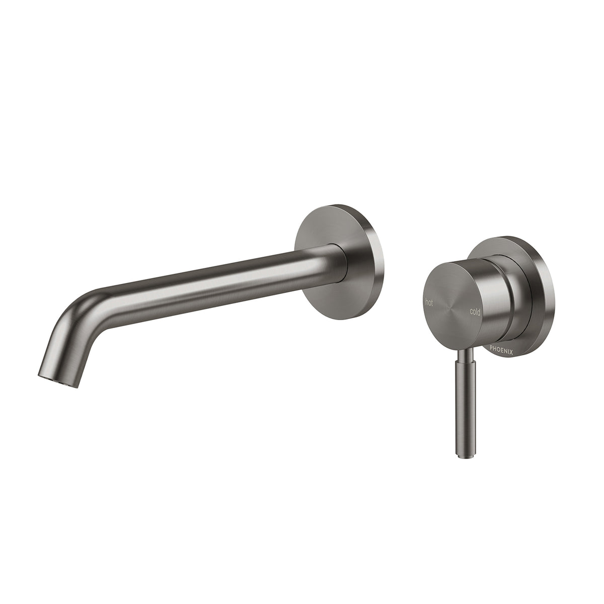 Phoenix Vivid MKII Switchmix Wall Basin Bath Mixer Set 200mm Fit Off Kit - Brushed Carbon 146-2812-31-1 - The Blue Space