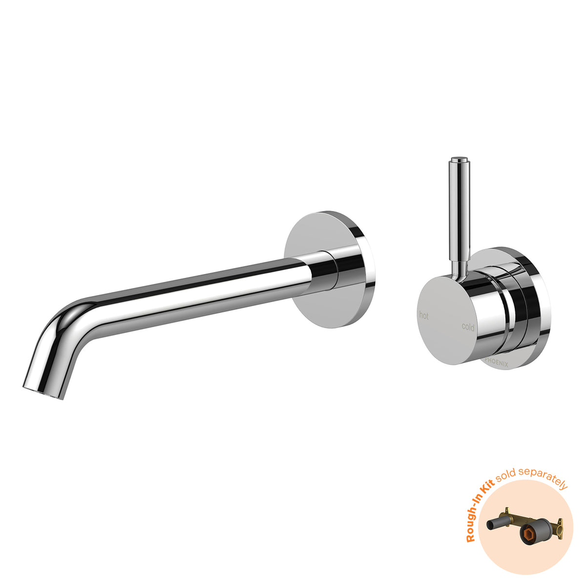 Phoenix Vivid MKII Switchmix Wall Basin Bath Mixer Set 200mm Pin Up Fit Off Kit - Chrome 146-2822-00-1 - The Blue Space