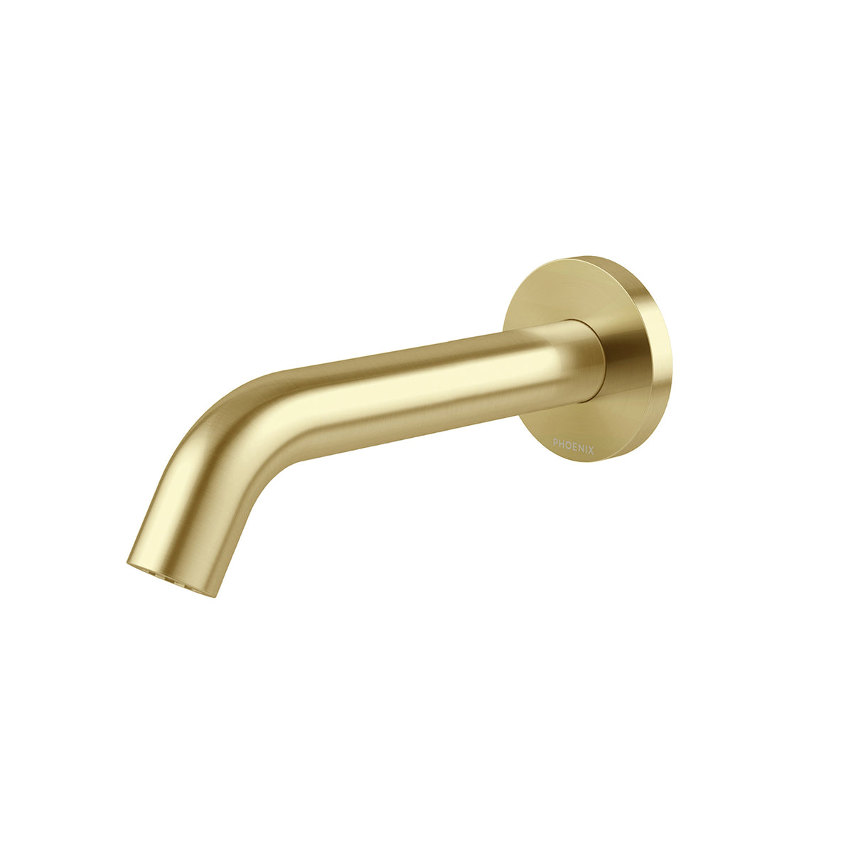 Phoenix Vivid MKII Wall Basin Bath Outlet 160mm Curved - Brushed Gold 146-0805-12-1 - The Blue Space